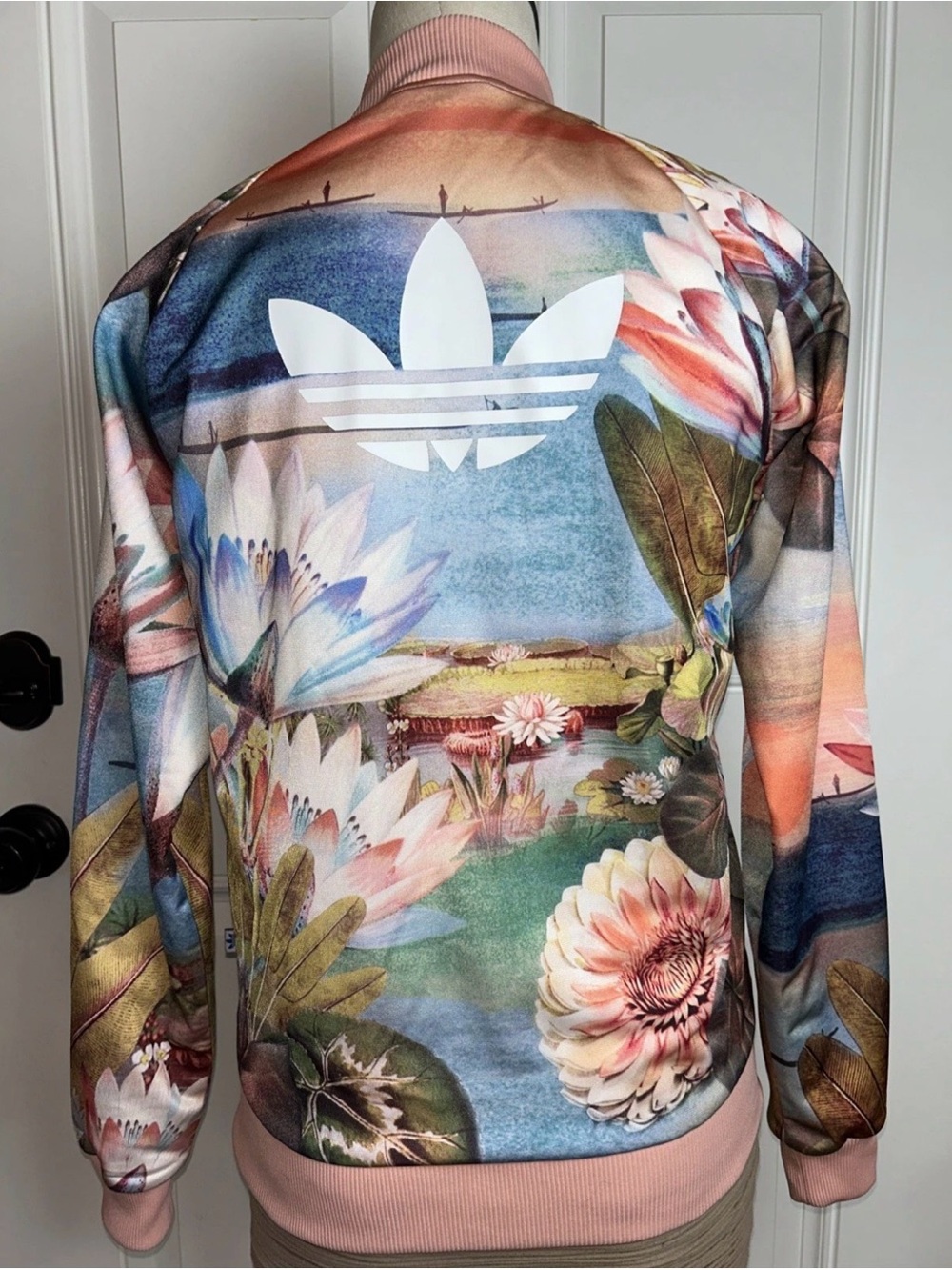 RARE SAMPLE Adidas Originals Farm Rio Curso D'Agua Floral Zip Up Track Jacket S - Picture 9 of 16